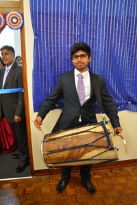 Shrenik Ajit Shah played the dhol.