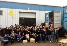 Volunteers load Containers for Collection Drive 2016