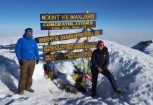 Suraj and Chandni reach top of Kilimanjaro!