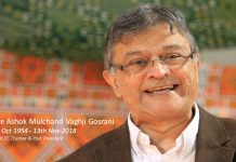 Late Ashok Mulchand Vaghji Gosrani