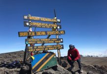 Mihir at Africa’s highest point