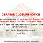 Derasar closure notice5