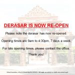 Derasar re-open notice