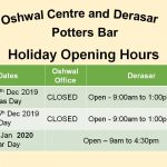 OAUK Holiday Dates 2019-2020