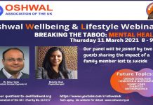 Oshwal Wellbeing & Lifestyle Webinar – Mental Health