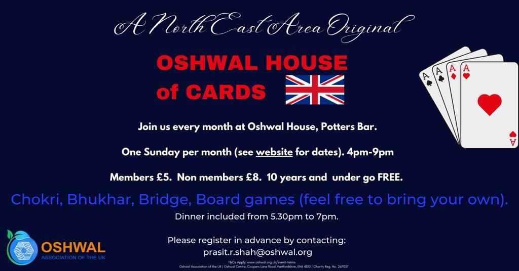 House of Cards Oshwal Association of the U.K.