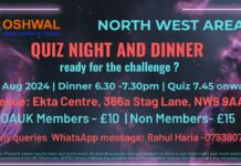 North West Area – Quiz Night & Dinner Event