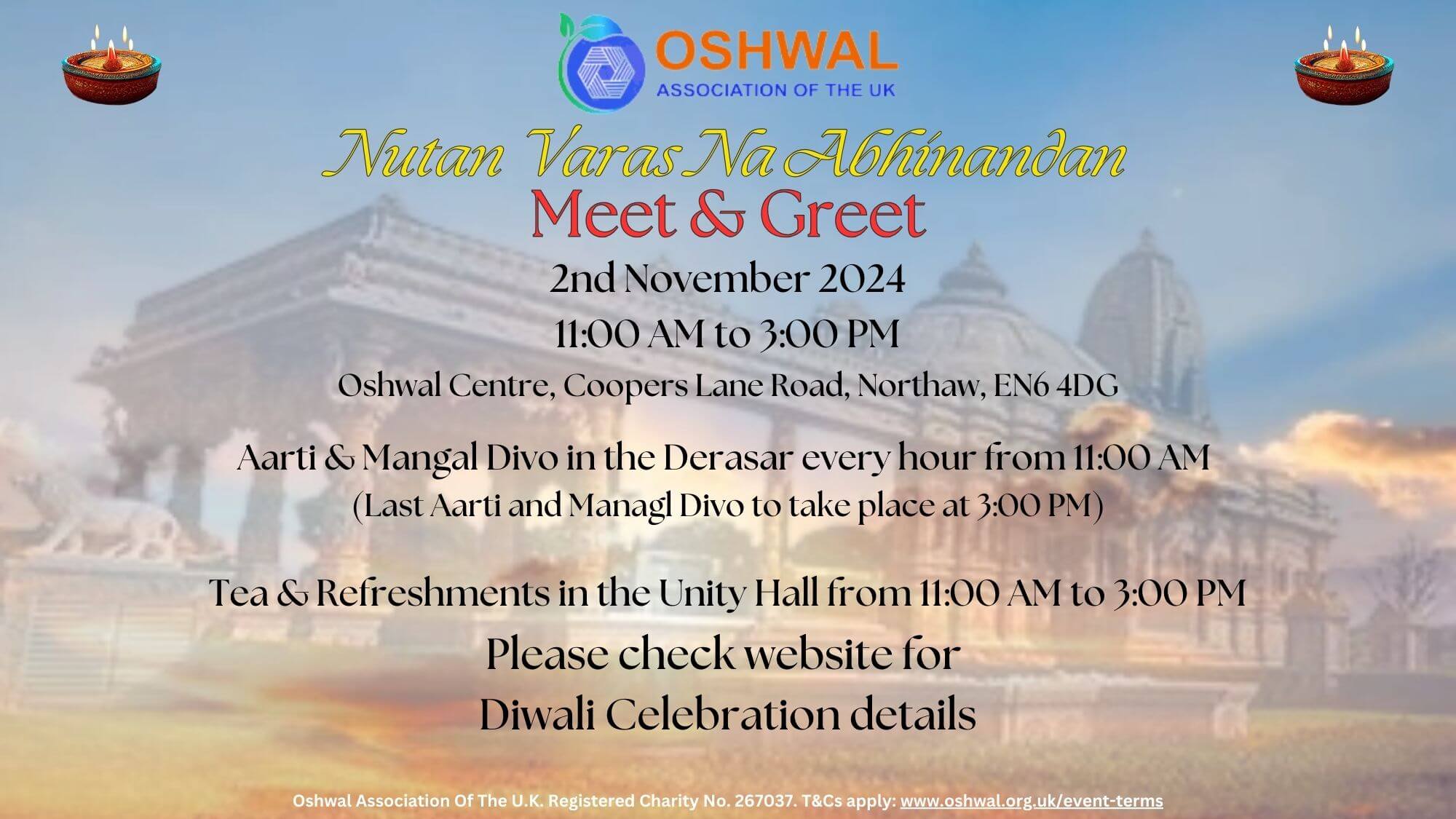 Diwali Maha Parva Program 2024 Oshwal Association of the U.K.