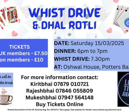 North Area – Whist Drive