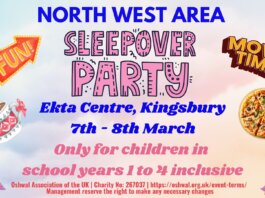 North West Area – Sleepover Party 2026