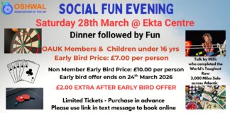 North West Area – Social Fun Evening (SFE)
