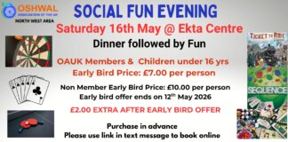 North West Area – Social Fun Evening (SFE)