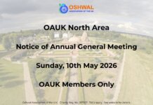 OAUK North Area – Notice of AGM (10th May 2026)