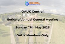 OAUK Central Area – Notice of AGM (17th May 2026)