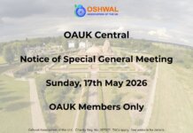 OAUK Central Area – Notice of SGM (17th May 2026)