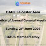 OAUK Leicester Area – Notice of AGM (21st June 2026)