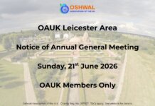 OAUK Leicester Area – Notice of AGM (21st June 2026)