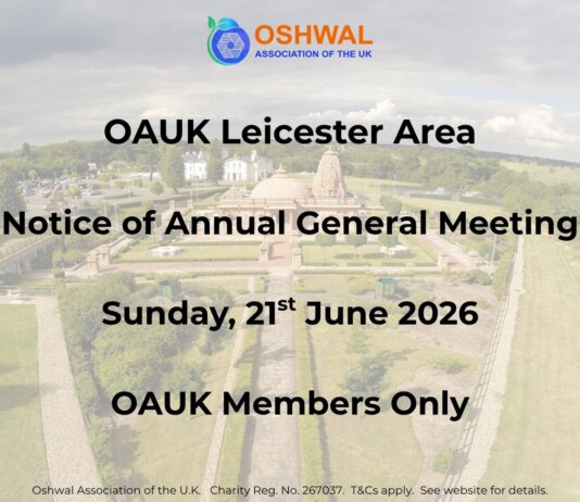 OAUK Leicester Area – Notice of AGM (21st June 2026)