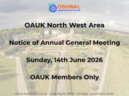 OAUK North West Area – Notice of AGM (14th June 2026)