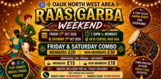North West Area – Raas Garba Weekend 2026