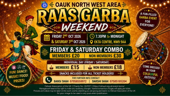 OAUK-NW - Raas Garba Weekend 2026
