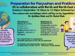 Preparation for Paryushan and Pratikraman