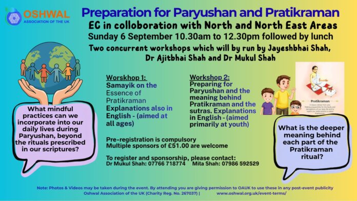 OAUK-Preparation for Paryushan and Pratikraman - 2026