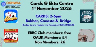North West Area – An afternoon of Cards